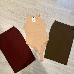 Bodysuit/Bodycon Skirt Bundle